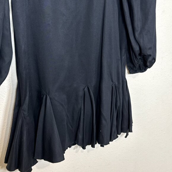 Lani The Label dress Puff Sleeve Ruffle Carissa Mini Dress Black Woden’s NEW siz - Picture 8 of 8